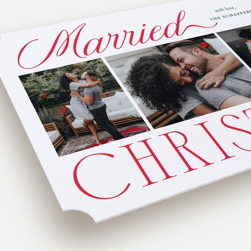 Newlywed Script Holiday Card