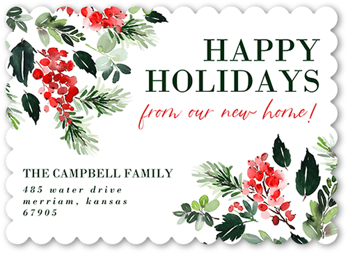 Holly Homecoming 5x7 White  Moving Announcement