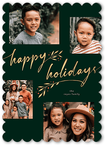 Evergreen Jubilee 5x7 Black  Holiday Card