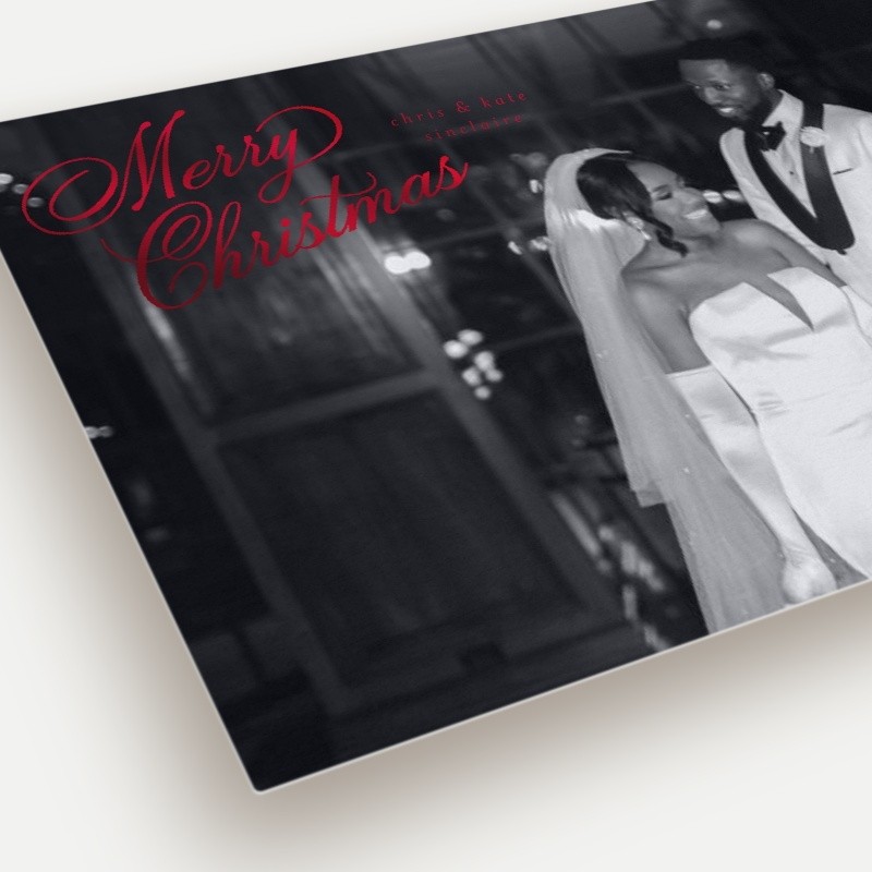 Sweeping Script Holiday Card