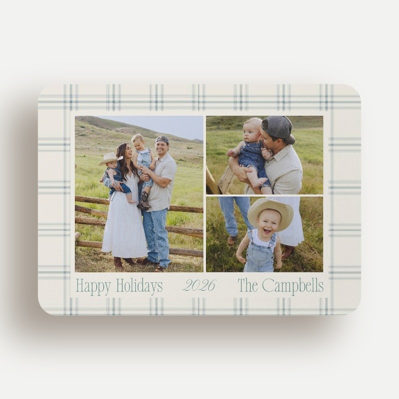 Soft Plaid Holiday Card