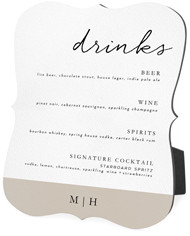 Wedding Menu Sign