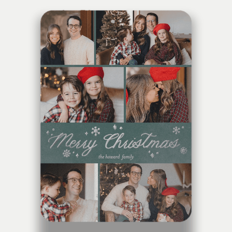 Snowflake Script Holiday Card