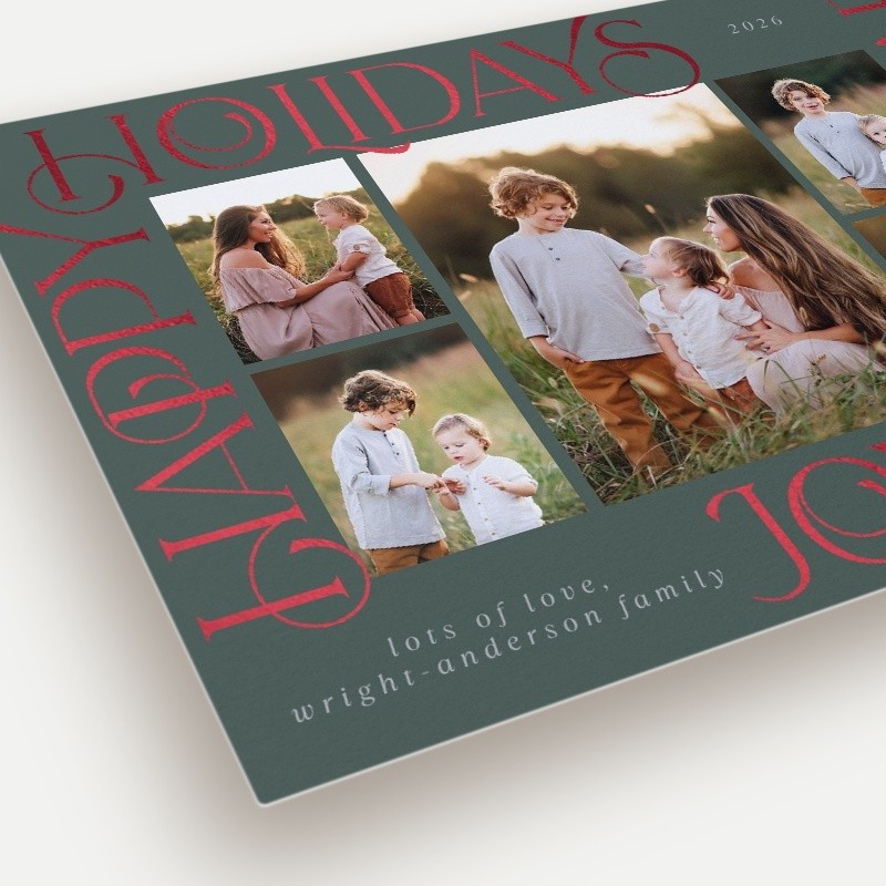 Word Frame Holiday Card