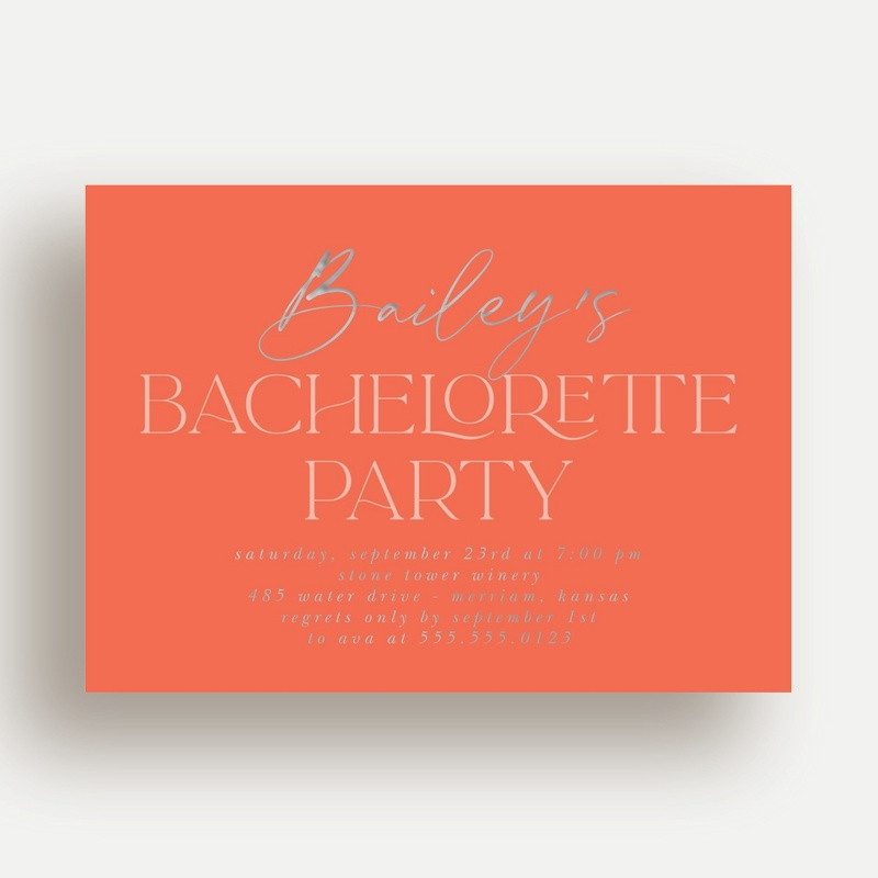 Custom Foil Wedding Party Invitations