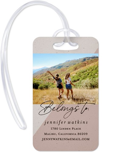 Travel Is Life 2x4 Pink  Luggage Tag