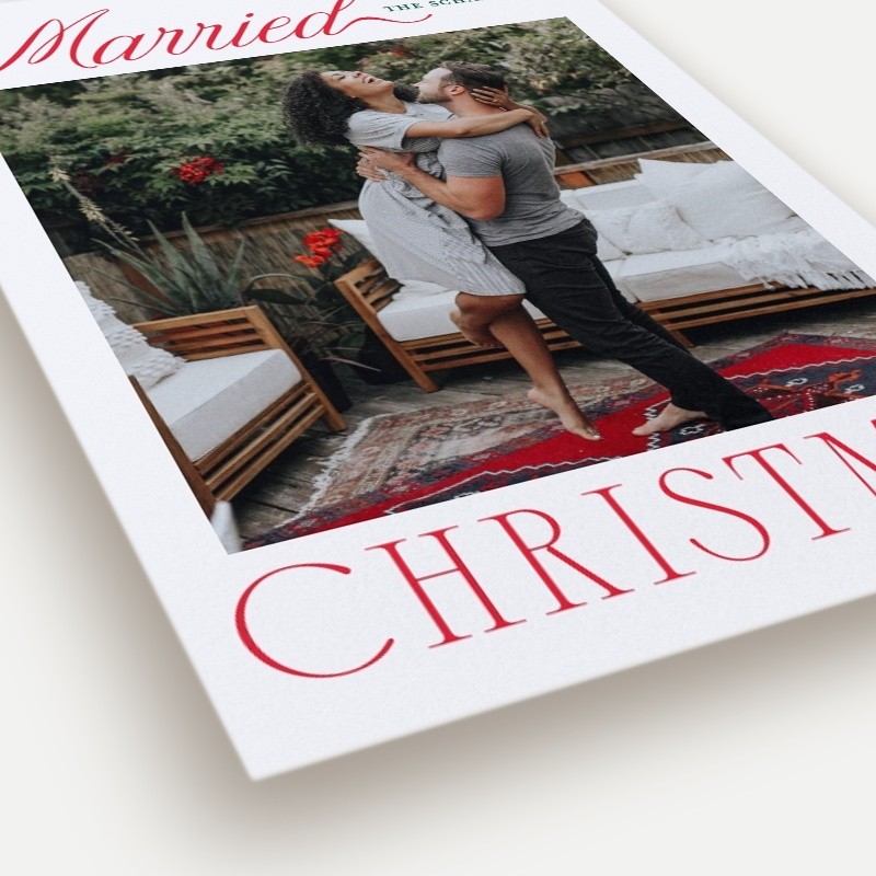 Newlywed Script Holiday Card