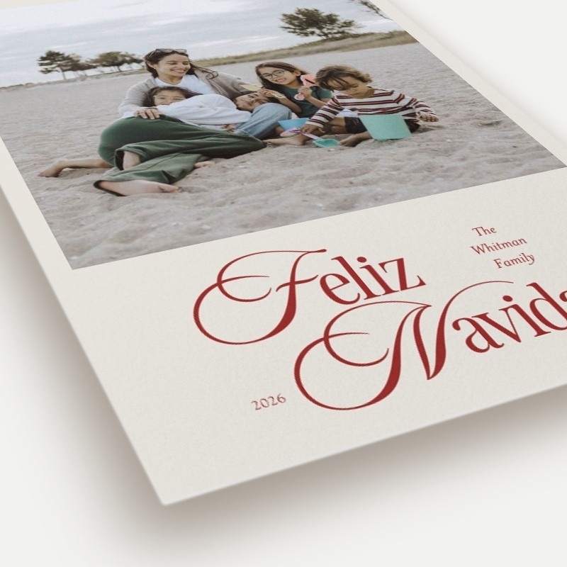 Stacked Script Holiday Card