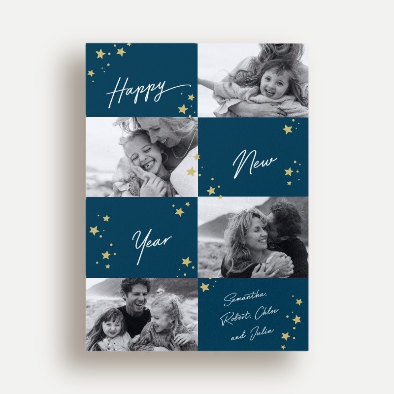 Starry Script New Year's Card