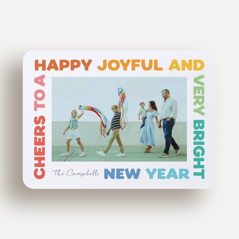 Rainbow Frame New Year's Card