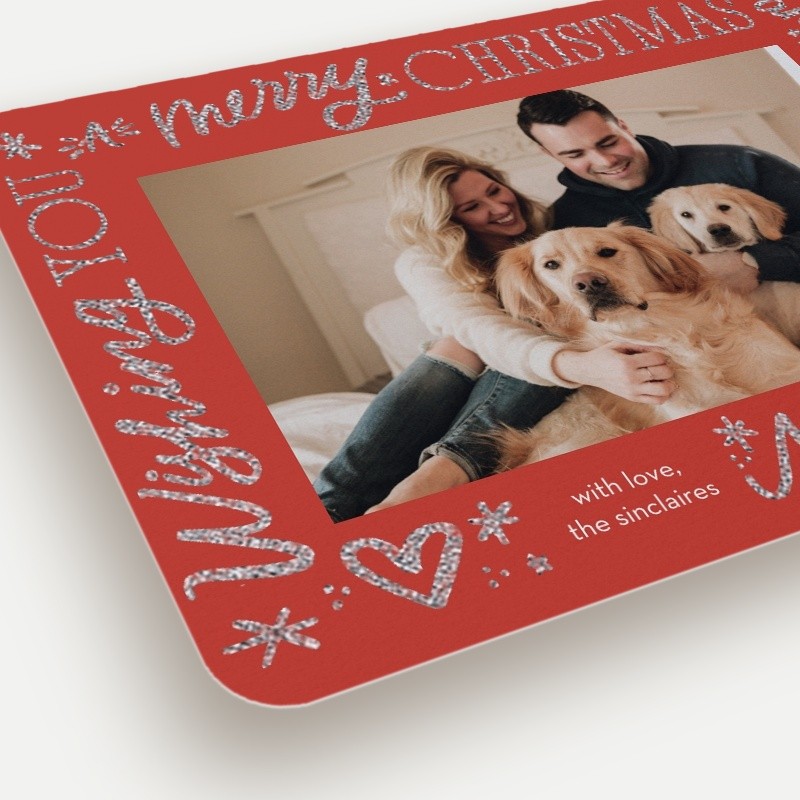 Glitter Greetings Holiday Card