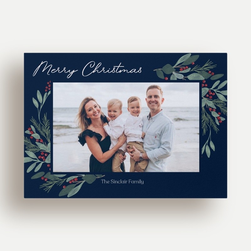 Berry Foliage Holiday Card