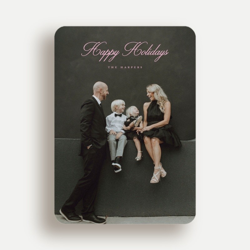 Upscale Script Holiday Card