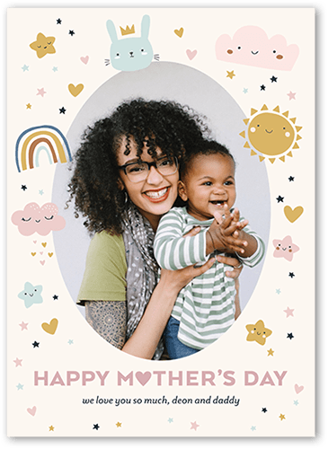 Charming Figures 5x7 Beige  Mother's Day Card