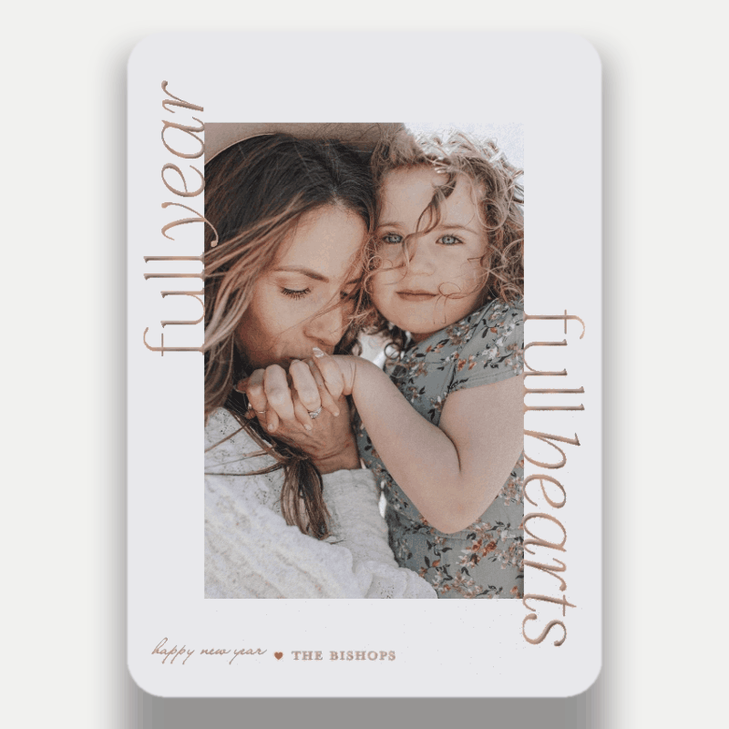 Vertical Script New Year's Card