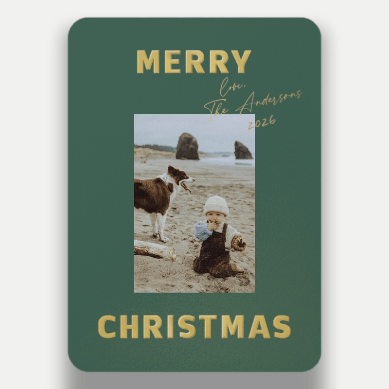 Modern Signature Holiday Card