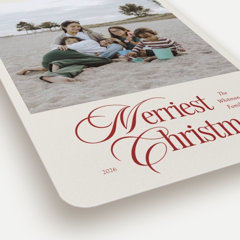 Stacked Script Holiday Card