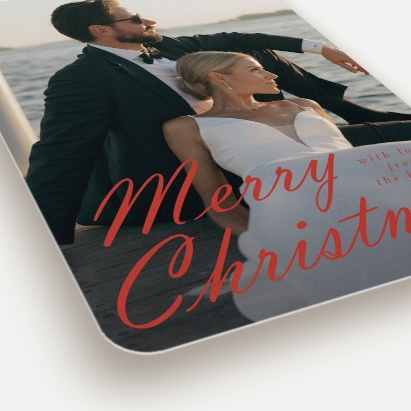 Oversized Script Holiday Card