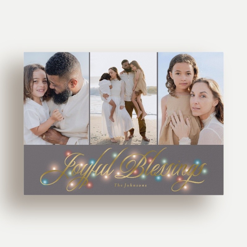 Glowing Flourish Holiday Card