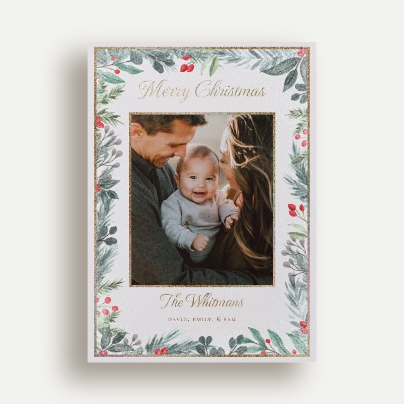 Berry Greenery Holiday Card