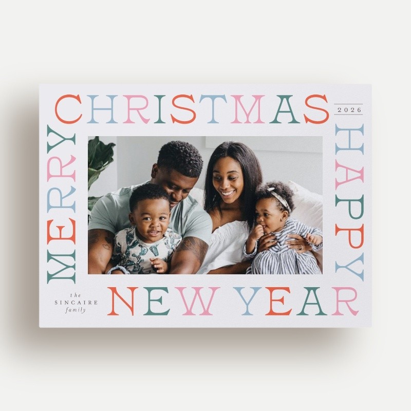 Wraparound Type Holiday Card