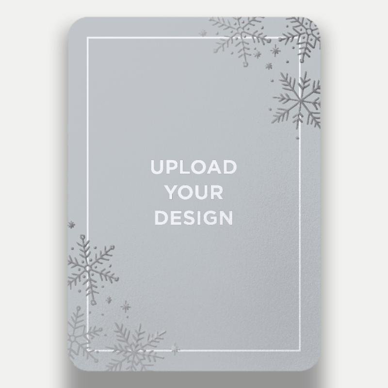 Upload Your Own Snowflake Holiday Card Upload Your Own Snowflake 5x7 White Holiday Card