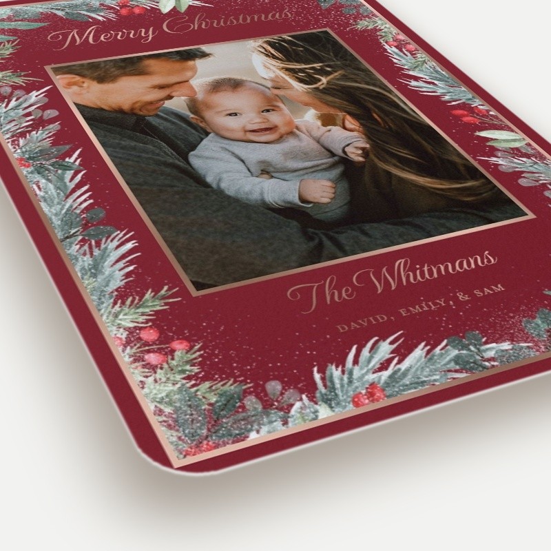Berry Greenery Holiday Card