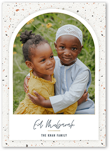 Modern Arch 5x7 White  Eid Card