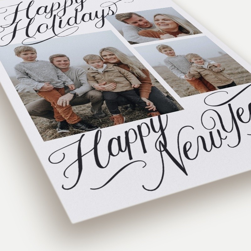 Calligraphy Collage Holiday Card