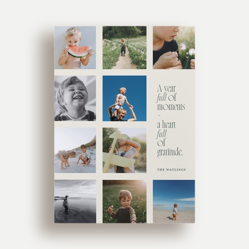 Grid Gratitude New Year's Card