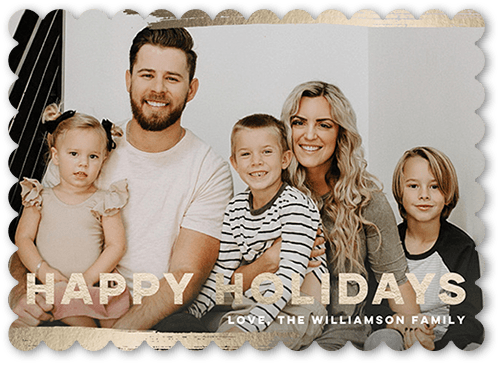 Radiant Brushstroke 5x7 Yellow  Holiday Card