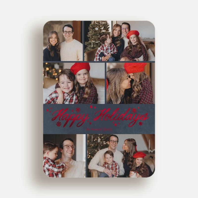 Snowflake Script Holiday Card