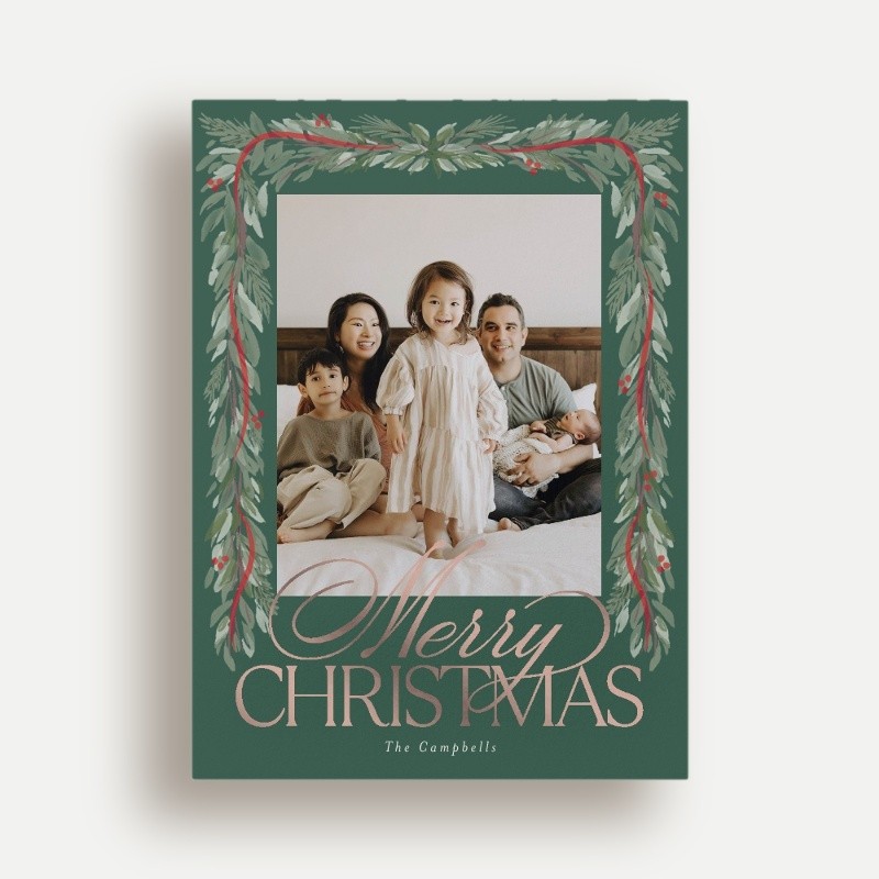 Draped Garland Holiday Card