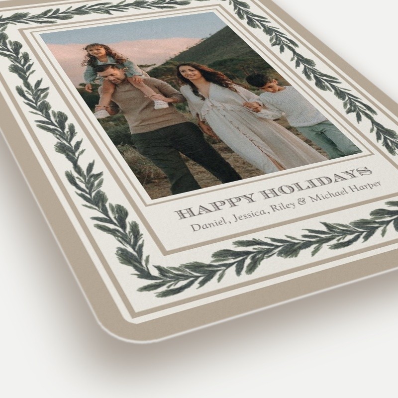 Pine Garland Holiday Card