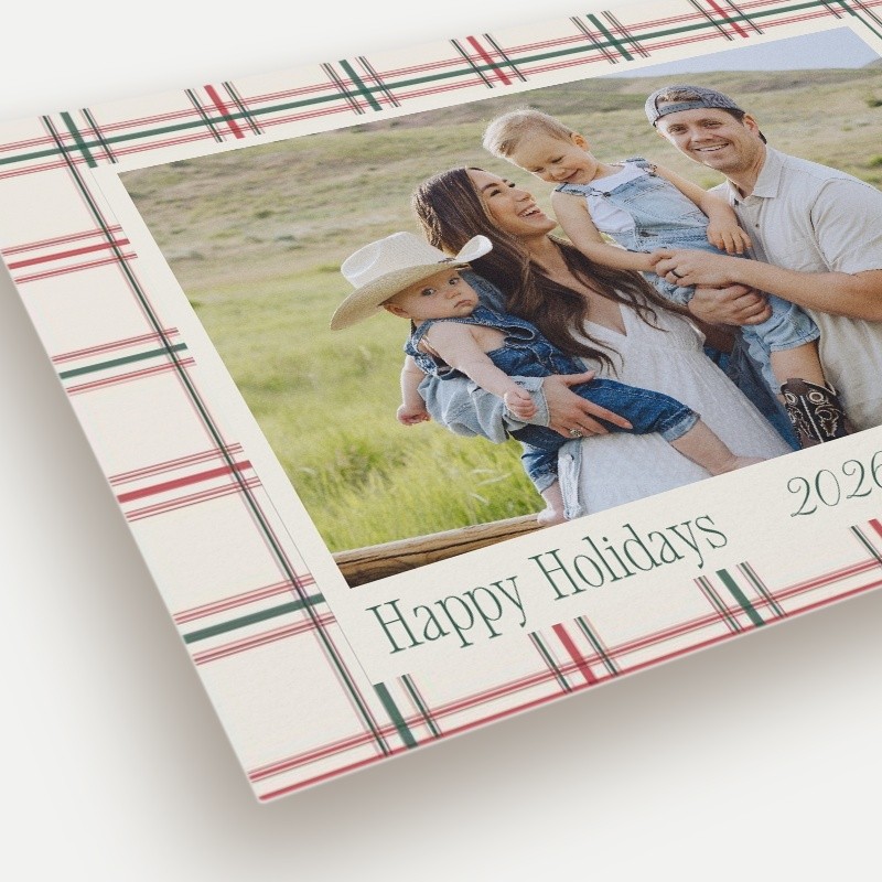 Soft Plaid Holiday Card