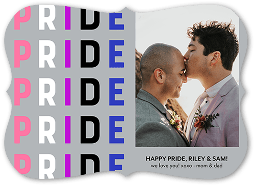 Genderfluid Flag 5x7 Gray  Pride Card