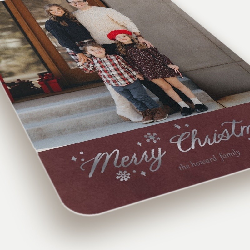 Snowflake Script Holiday Card