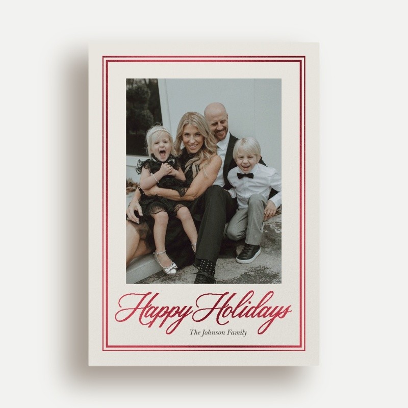 Script Border Holiday Card