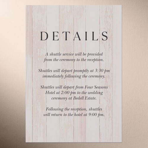 Wooden Wonders 3.5x5 Brown  Wedding Enclosure Card