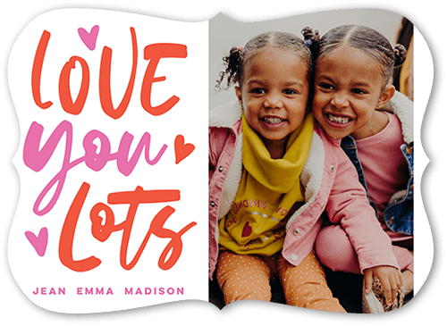 Love Lots 5x7 White  Valentine's Day Card