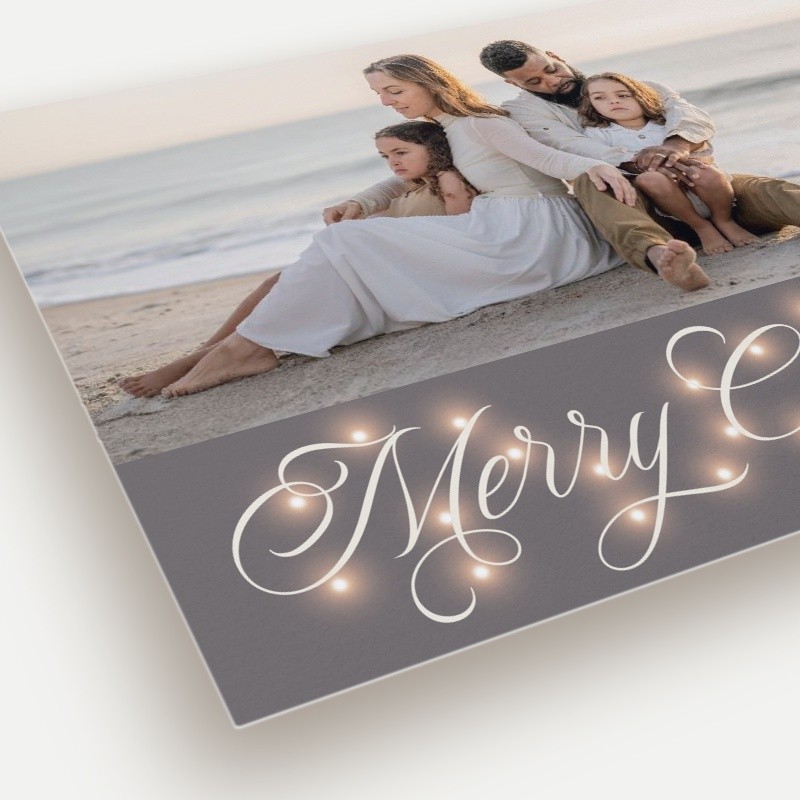 Lights Script Holiday Card