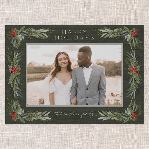 Unique Beige Holiday Card