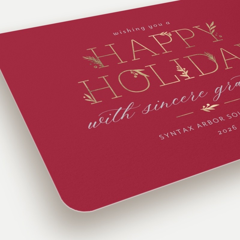 Embracing Elegant Holiday Card
