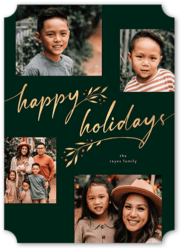 Evergreen Jubilee 5x7 Black  Holiday Card