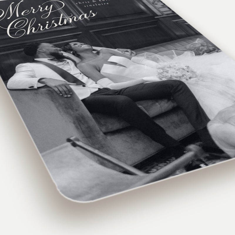 Sweeping Script Holiday Card