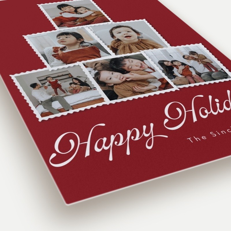 Photo Tree Stack Holiday Card