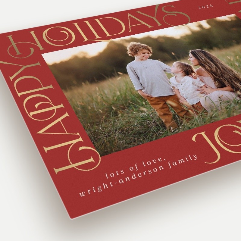 Word Frame Holiday Card