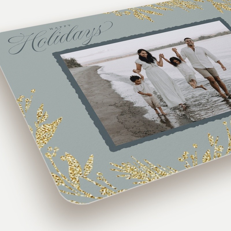 Shimmering Botanical Holiday Card