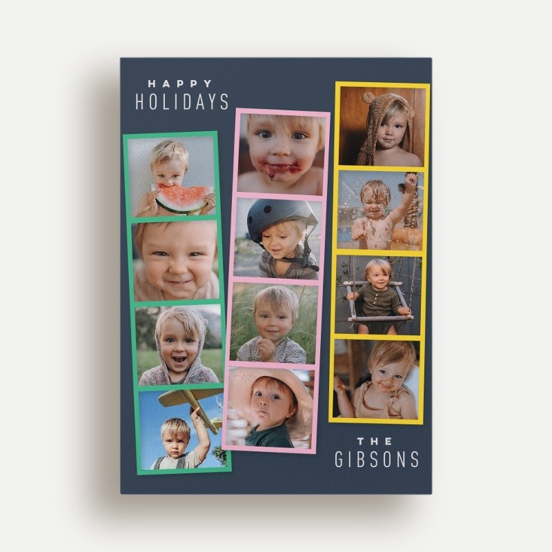 Photo Strips Holiday Card