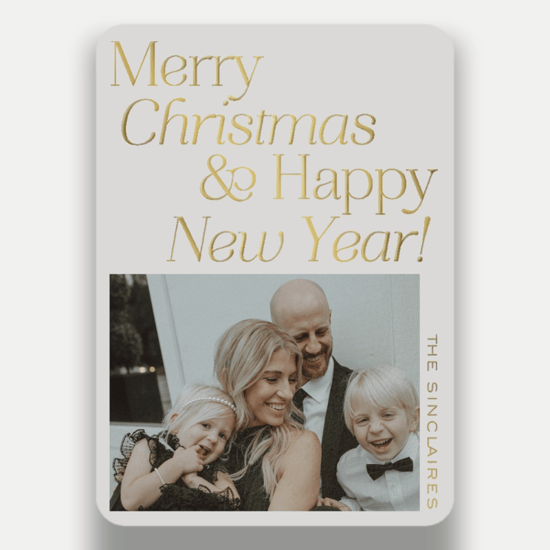 Editorial Serif Holiday Card